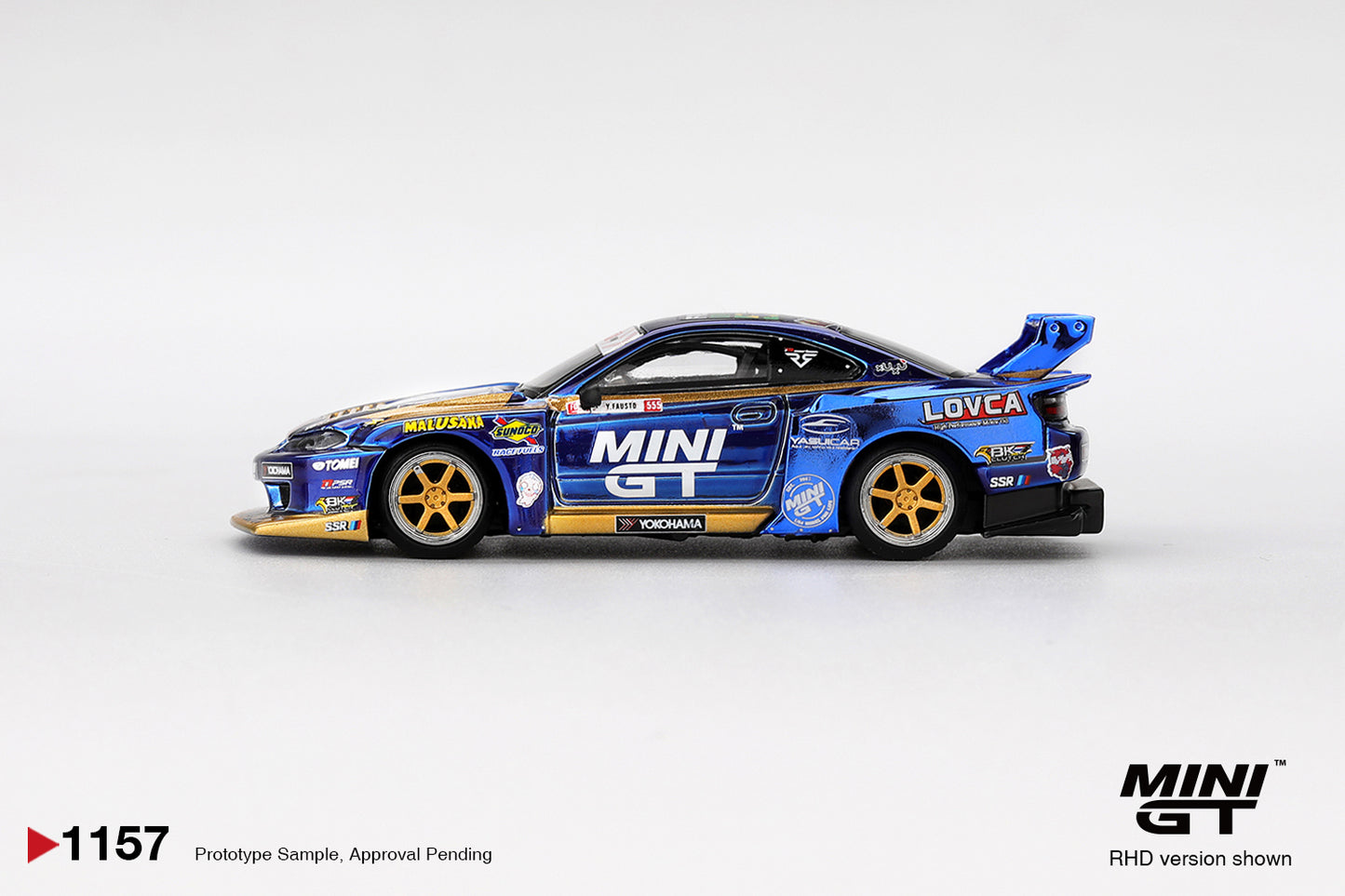 Mini GT 1/64 Nissan Silvia (S15) LB-Super Silhouette (#1157) Team MINI GT Liberty Walk 2025 Formula Drift