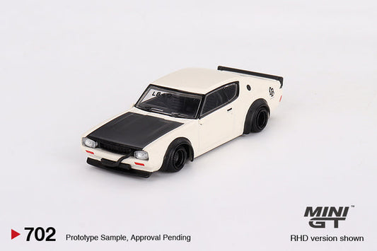 Mini GT 1/64 Nissan Skyline Kenmeri LBWK (#702) - White