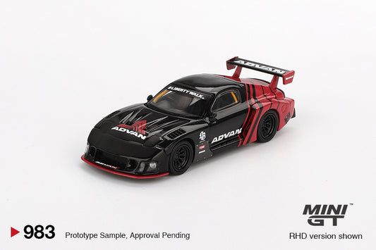 Mini GT 1/64 Mazda RX-7 LB-Super Silhouette Liberty Walk (#983) - Advan