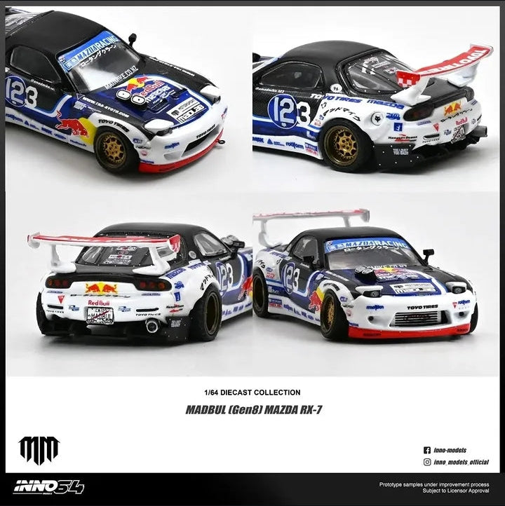 ⚠️ PRE ORDER ⚠️ Inno64 1/64 Mazda RX7 - MADBUL