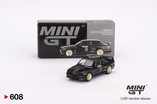 Mini GT 1/64 BMW M3 #3 JPS Team BMW (#608) 1987 ATCC Championship Winner