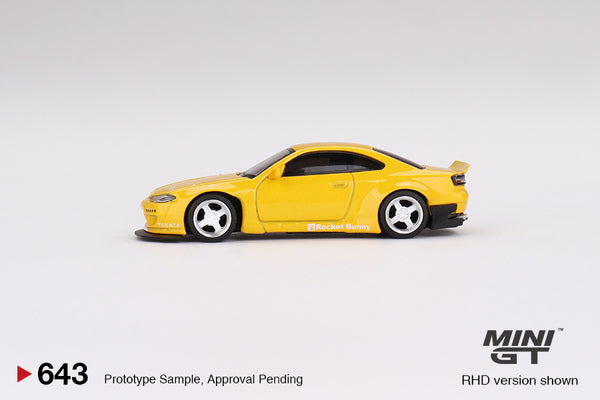 Mini GT 1/64 Pandem Nissan Silvia S15 Rocket Bunny (#643) - Yellow