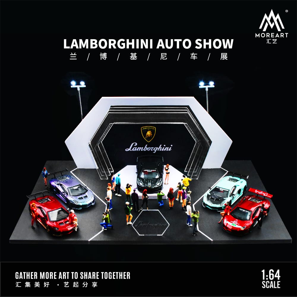 Moreart 1/64 Lamborghini Auto Show Booth Diorama (WORKING LED LIGHTS)