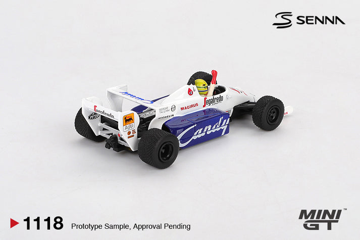 Mini GT 1/64 Toleman TG184 (#1118) - #19 Ayrton Senna 1984 Monaco Grand Prix 2nd Place