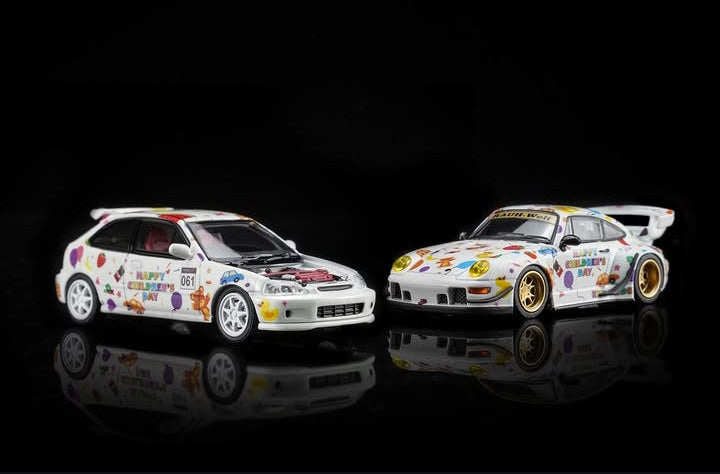 ⚠️ PRE ORDER ⚠️Motorhelix 1/64 Honda Civic Type-R (EK9) - Children's Day Special Edition