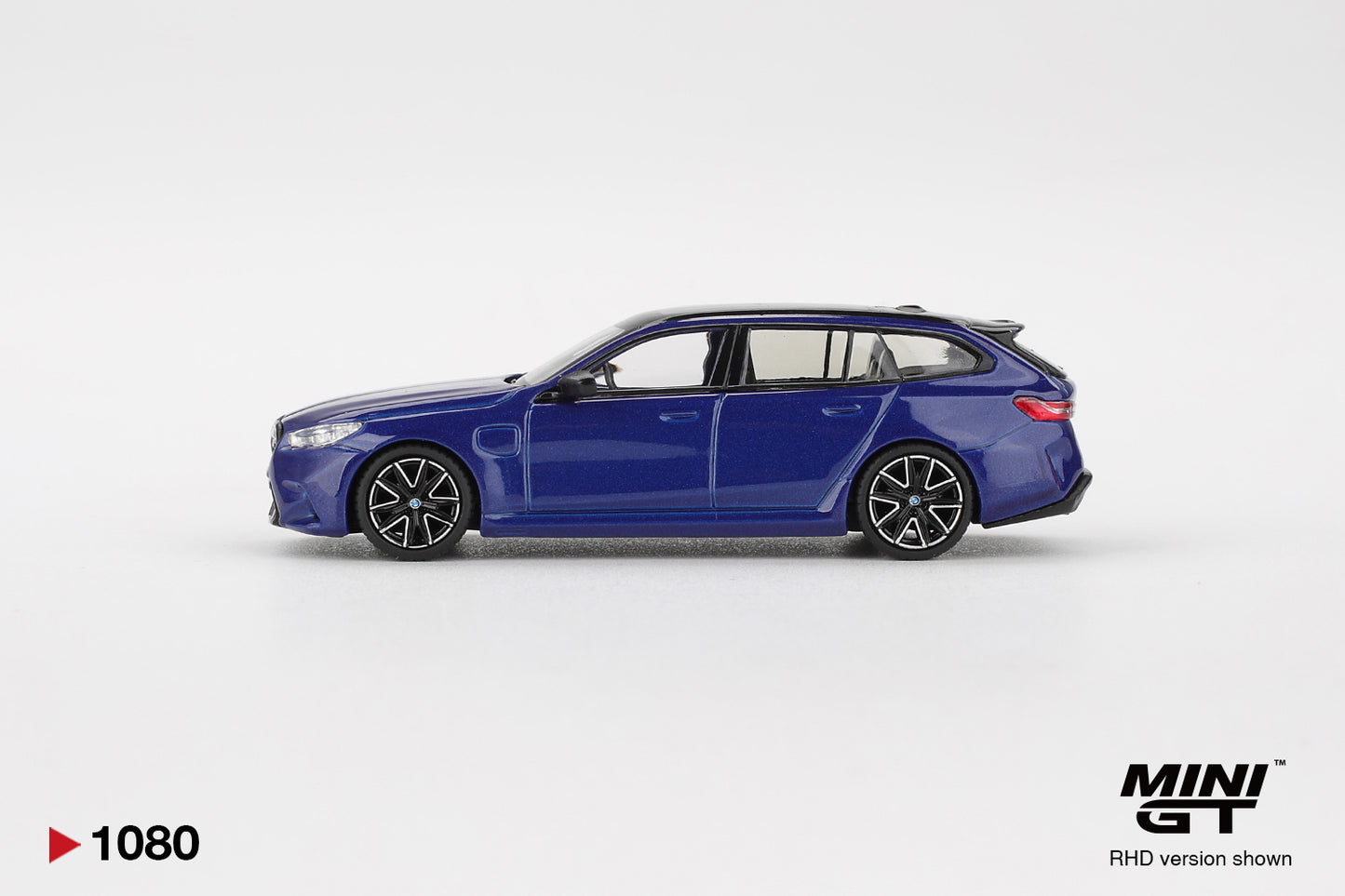Mini GT 1/64 BMW M5 Touring (#1080) - Marina Bay Blue Metallic