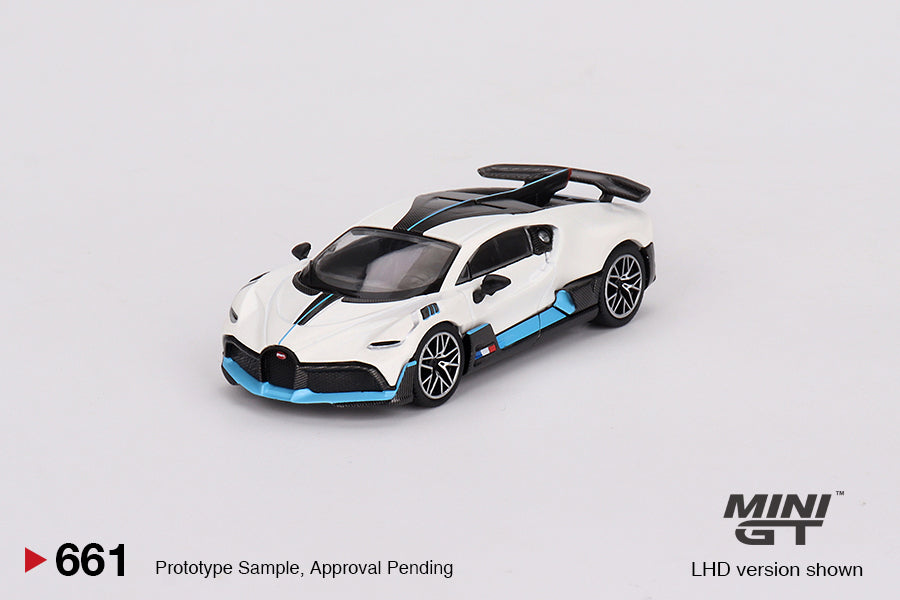 Mini GT 1/64 Bugatti Divo (#661) - White/Blue