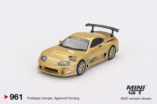 Mini GT 1/64 Toyota Supra (A80) Top Secret GT-300 (#961) - Top Secret Gold