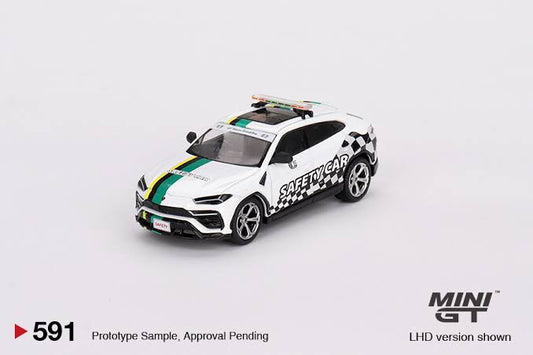 Mini GT 1/64 Lamborghini Urus (#591) - 2022 Macau GP Official Safety Car
