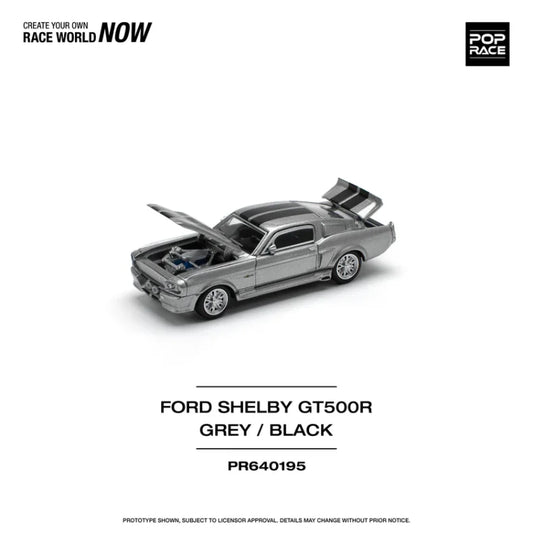 Pop Race 1/64 Shelby GT500 (1967) - Silver With Black Stripes