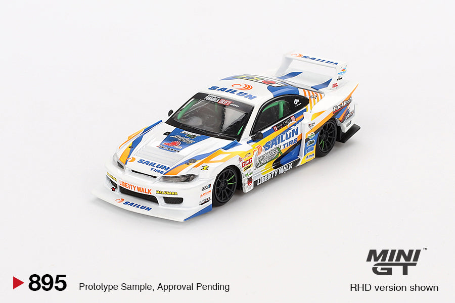 Mini GT 1/64 LB Super Silhouette Nissan Silvia (S15) - #555 Formula Drift Japan 2023