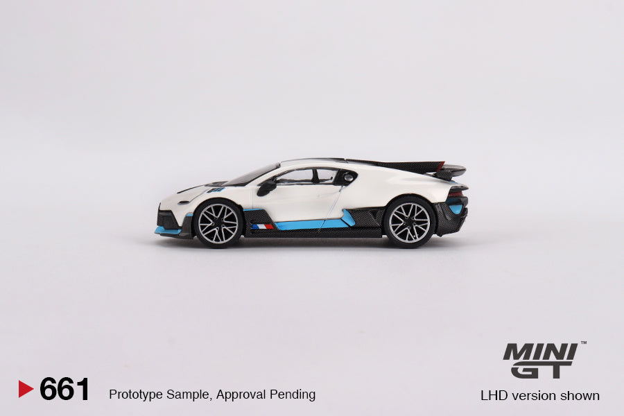 Mini GT 1/64 Bugatti Divo (#661) - White/Blue