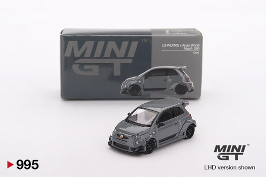 Mini GT 1/64 Abarth 595 LB-WORKS x Abas Works (#995) - Grey