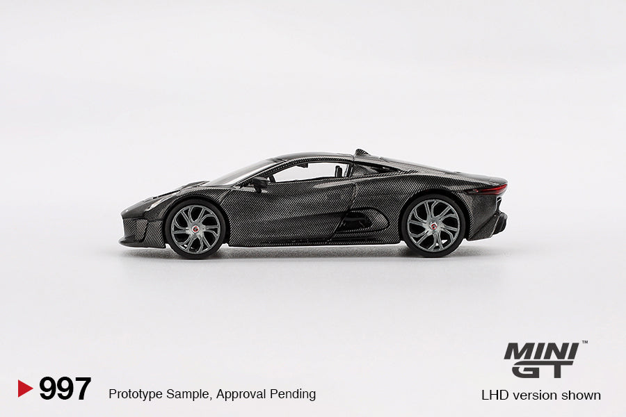 Mini GT 1/64 Jaguar C-X75 Test Car (#997) - Carbon Fiber