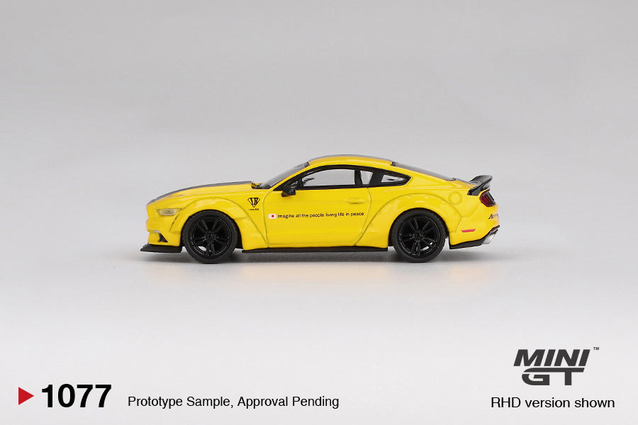 Mini GT 1/64 LB-WORKS Ford Mustang GT (#1077) - Triple Yellow