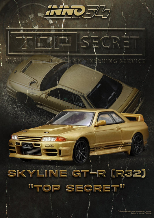 Inno64 1/64 Top Secret Nissan Skyline GTR (R32) - Gold