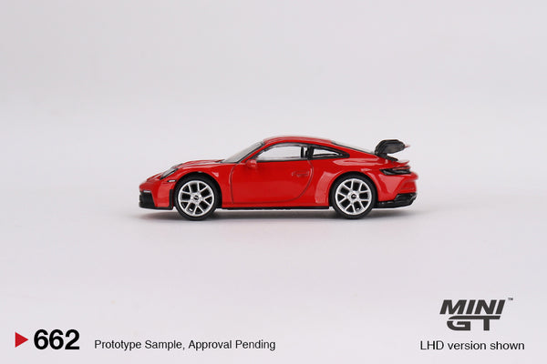 Mini GT 1/64 Porsche 911 (992) GT3 (#662) - Guards Red