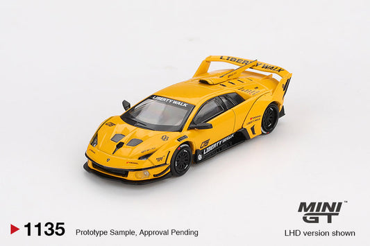 Mini GT 1/64 Lamborghini LB-Silhouette WORKS MURCIELAGO GT Evo (#1135) - Yellow