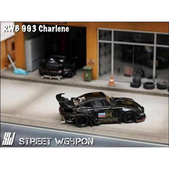 Street Warrior 1/64 RWB 993 "Charlene" GT Wing - Black