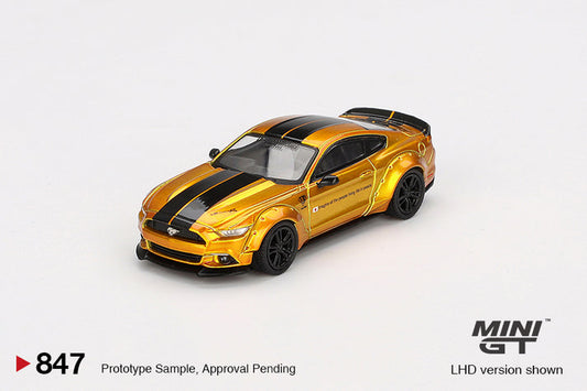 Mini GT 1/64 LB Ford Mustang GT (#847) - Gold