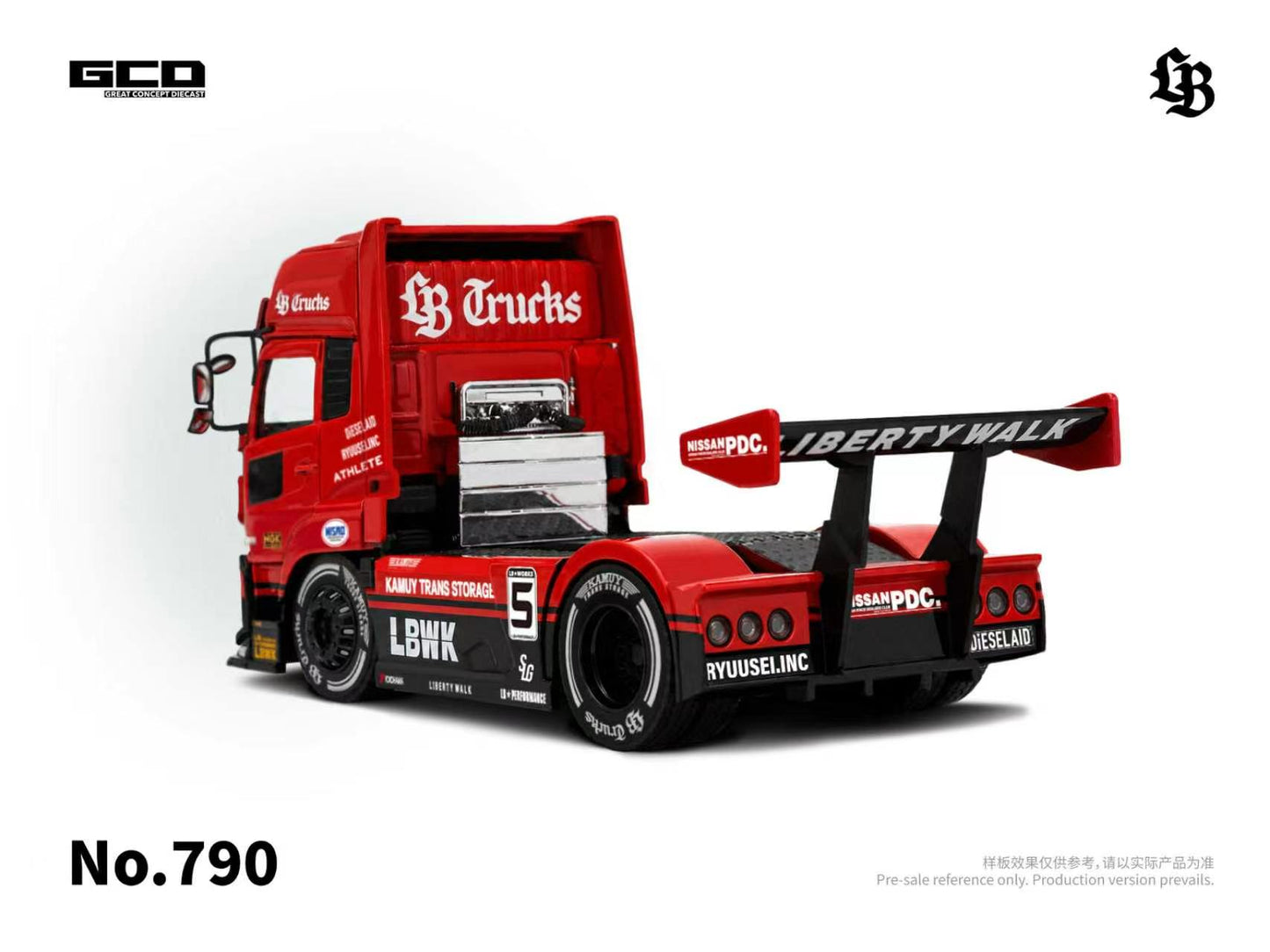 ⚠️ PRE ORDER ⚠️GCD 1/64 UD Trucks Super QUON Silhouette - LBWK Livery Red/Black
