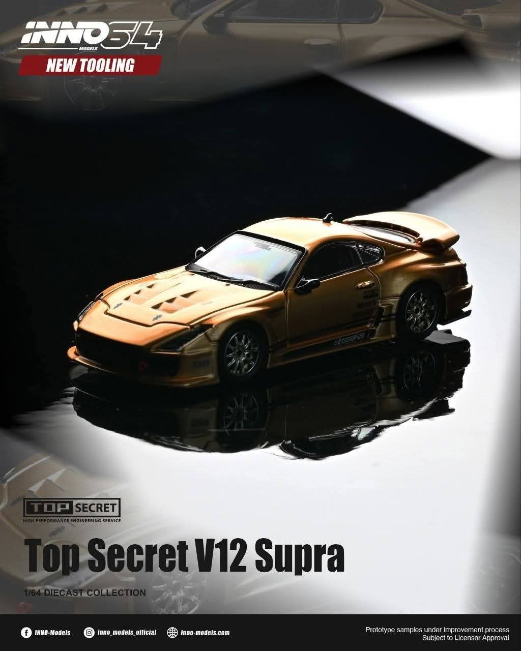 ⚠️ PRE ORDER ⚠️ Inno64 1/64 Top Secret Toyota Supra V12 - Gold