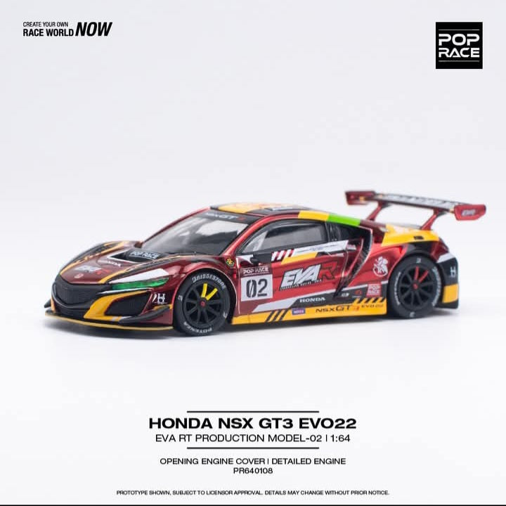 Pop Race 1/64 Honda NSX GT3 EVO22 - EVA RT Production Model -02