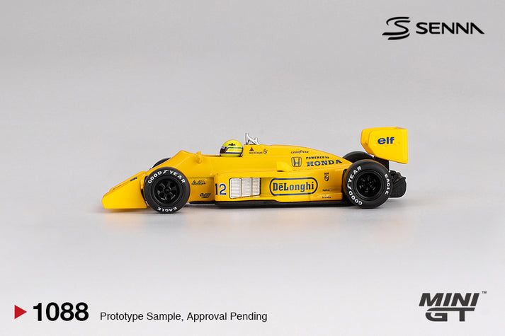 Mini GT 1/64 Lotus 99T (#1088) - #12 Ayrton Senna 1987 Monaco Grand Prix Winner