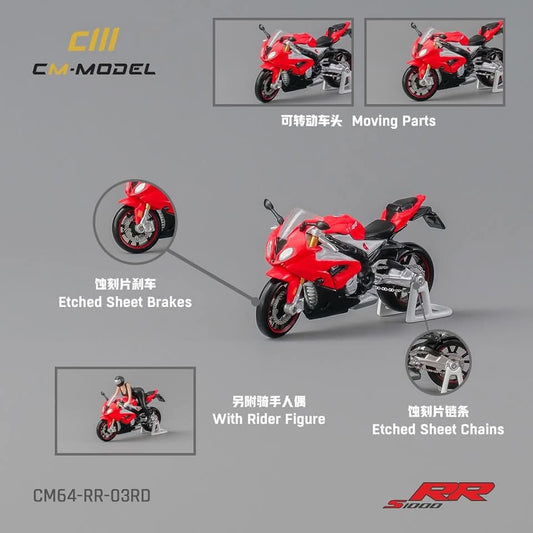 CM Model 1/64 BMW S1000 RR - Red