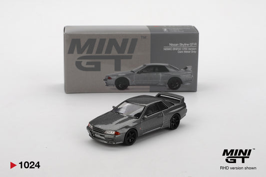Mini GT 1/64 Nissan Skyline GT-R NISMO CRS Version (#1024) - Dark Metal Gray