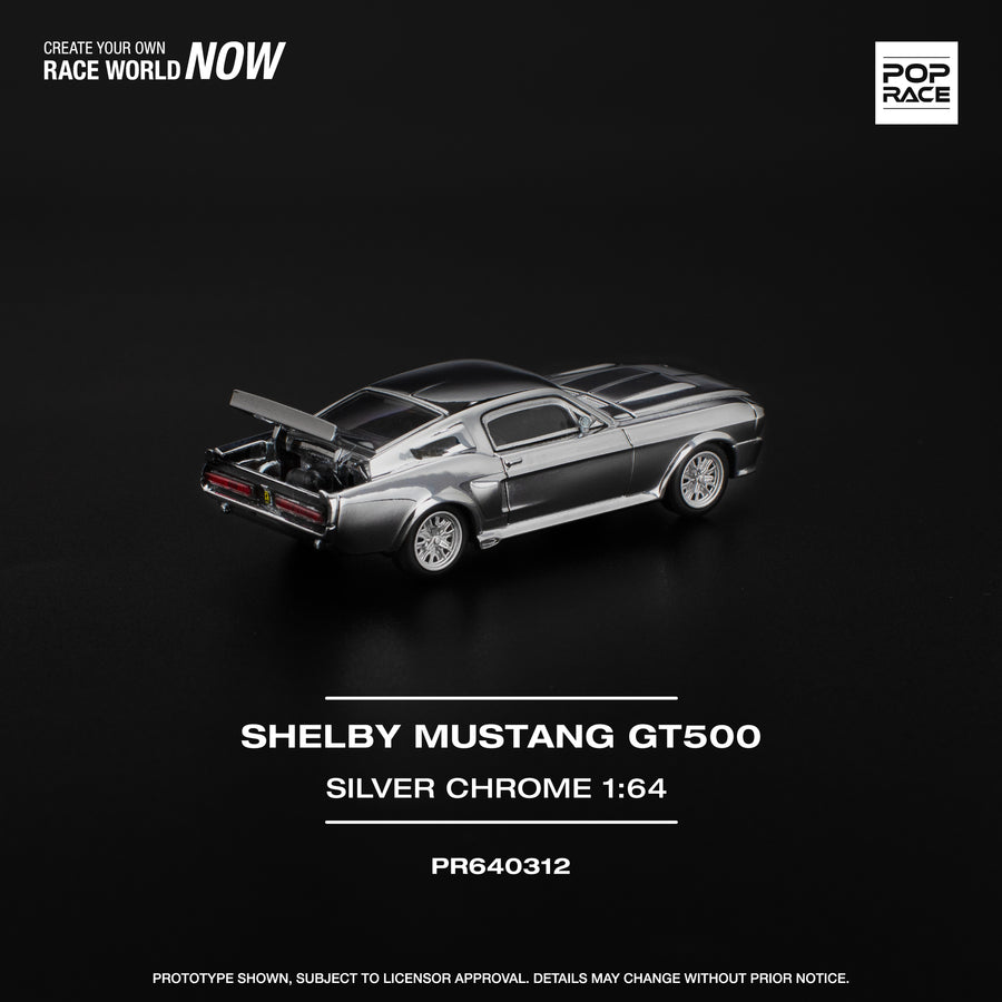 Pop Race 1/64 Shelby GT500 - Silver Chrome