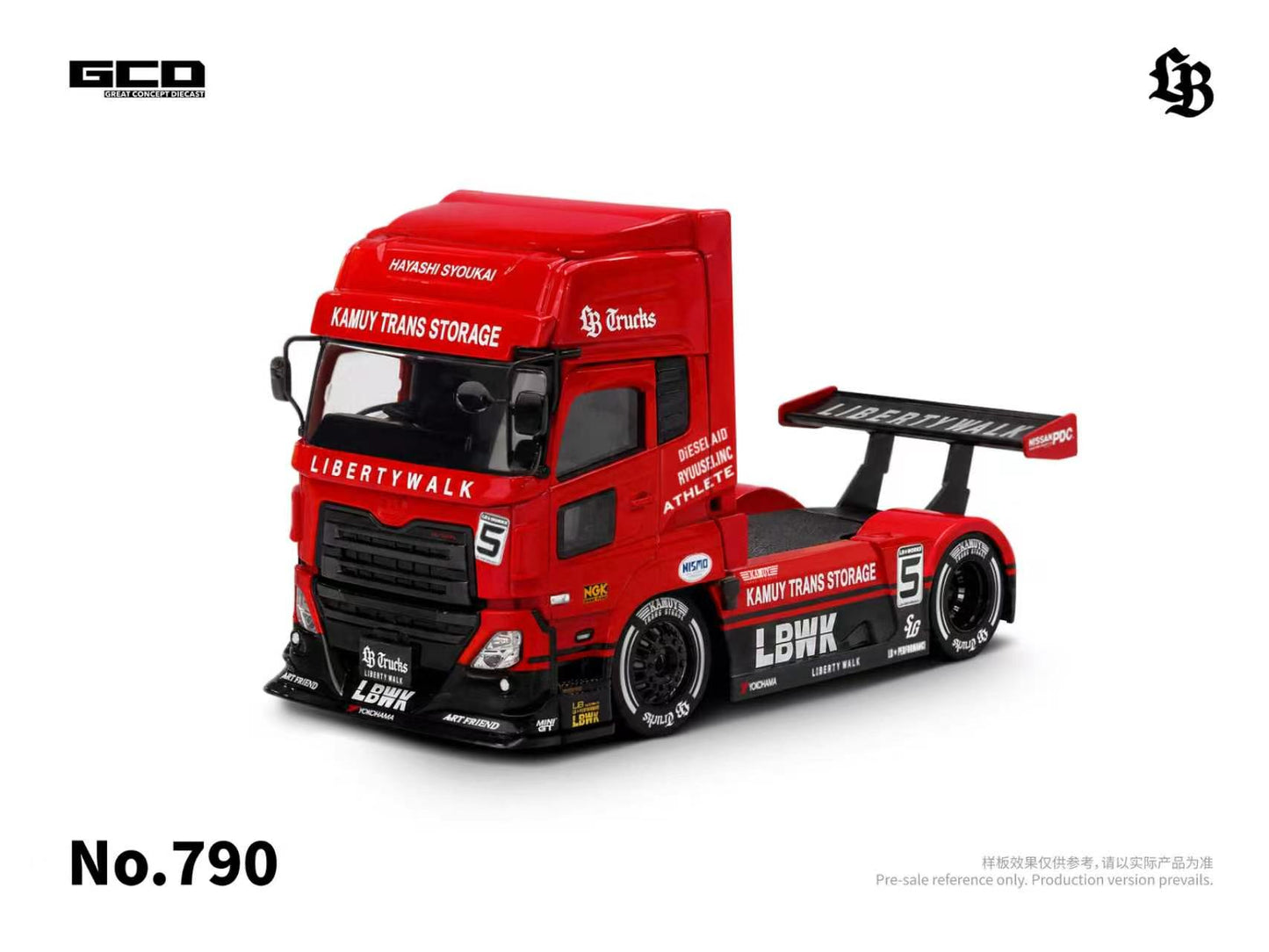 ⚠️ PRE ORDER ⚠️GCD 1/64 UD Trucks Super QUON Silhouette - LBWK Livery Red/Black