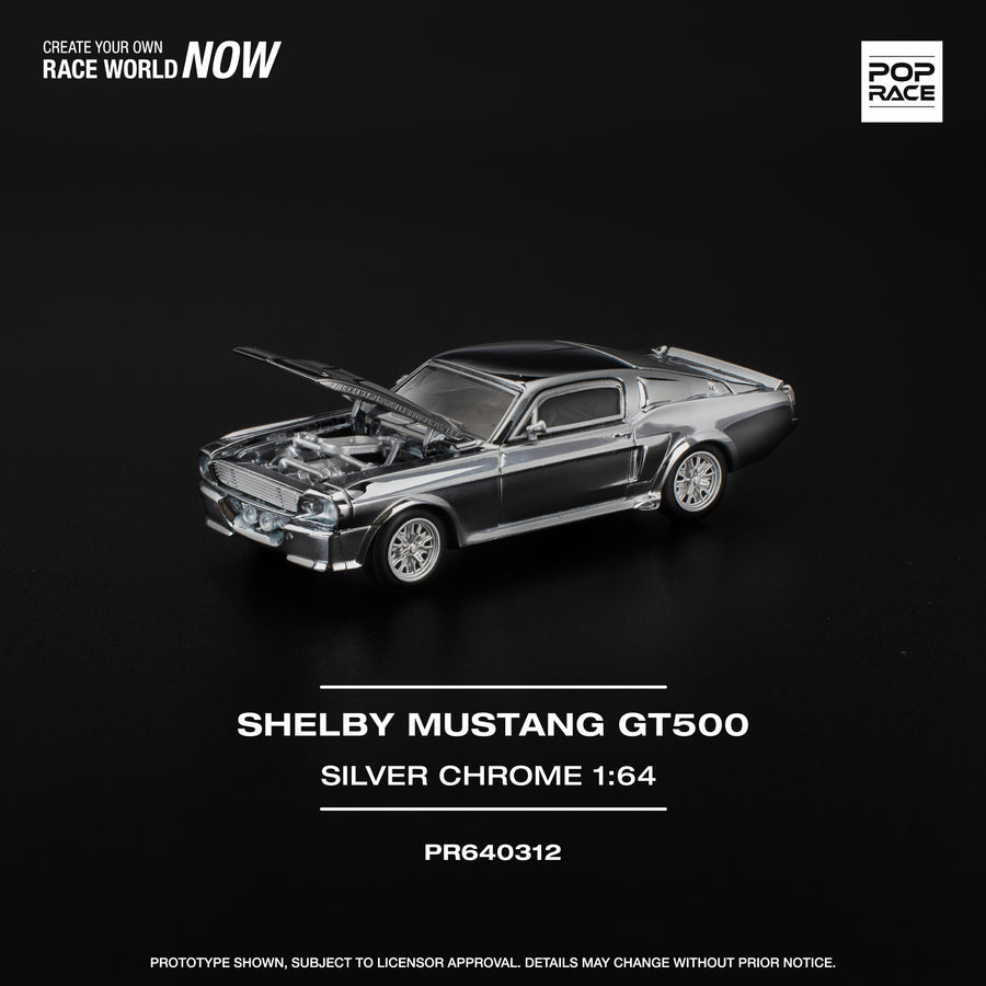 Pop Race 1/64 Shelby GT500 - Silver Chrome