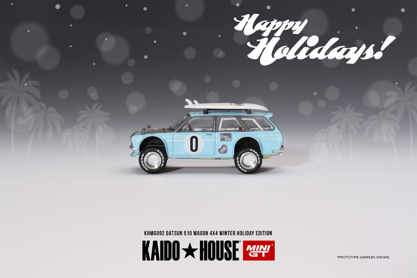 Mini GT x Kaido House 1/64 Datsun 510 Wagon 4x4 - Winter Holiday Edition