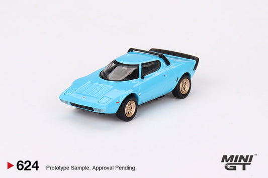 Mini GT 1/64 Lancia Stratos HF Stradale (#624) - Azzuro Chiaro