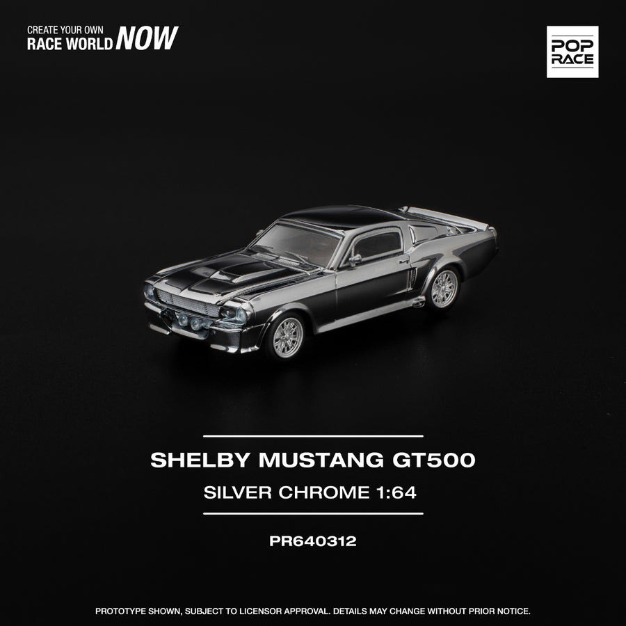 Pop Race 1/64 Shelby GT500 - Silver Chrome