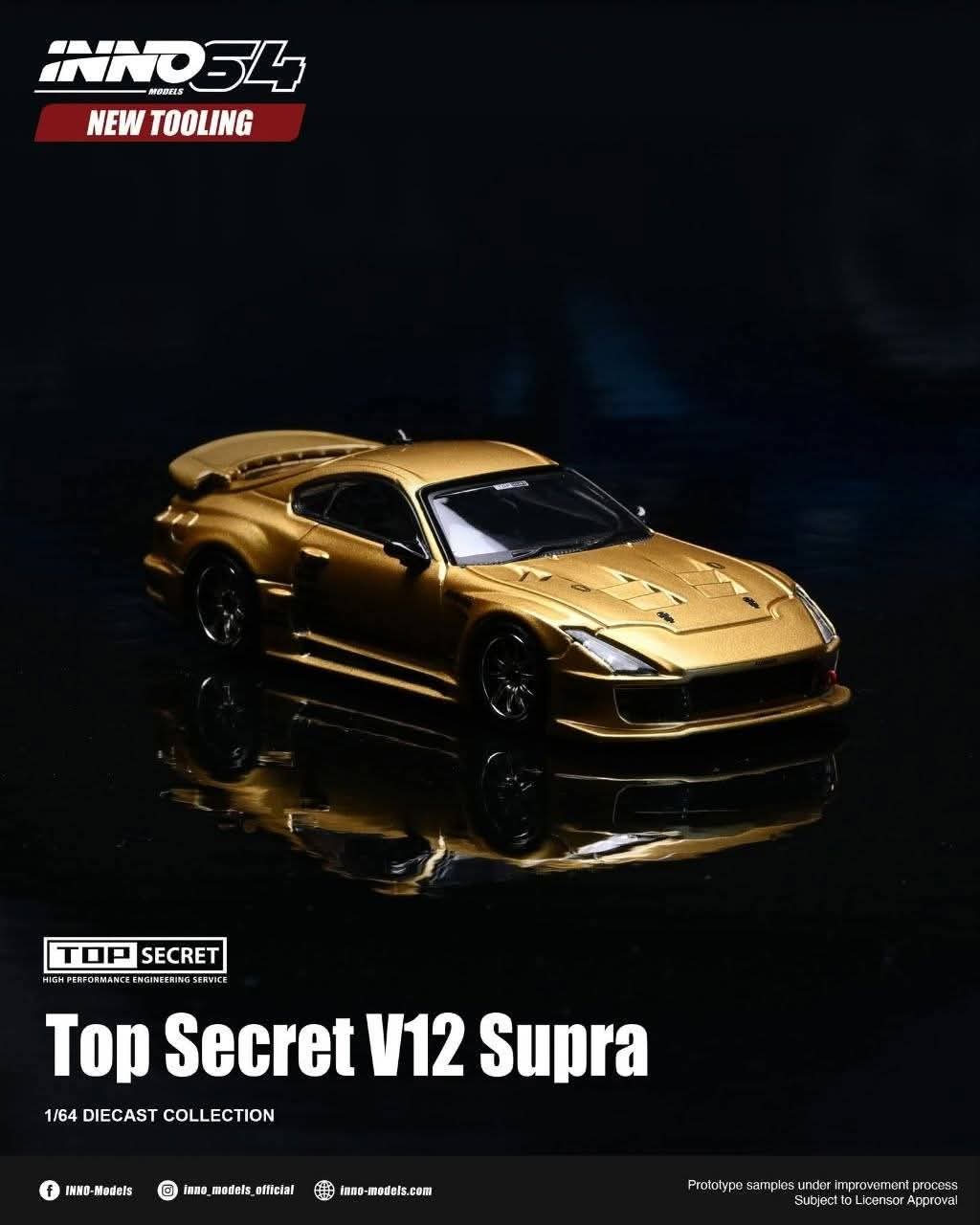 ⚠️ PRE ORDER ⚠️ Inno64 1/64 Top Secret Toyota Supra V12 - Gold