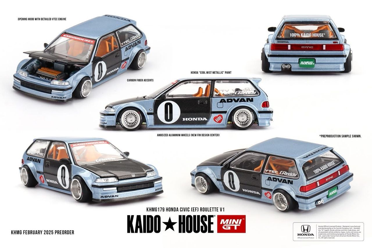 Mini GT x Kaido House 1/64 Honda Civic (EF) - Roulette V.1
