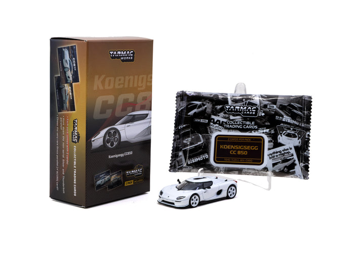 Tarmac Works 1/64 Koenigsegg CC8⁵⁰ + Collector Cards - Metallic White