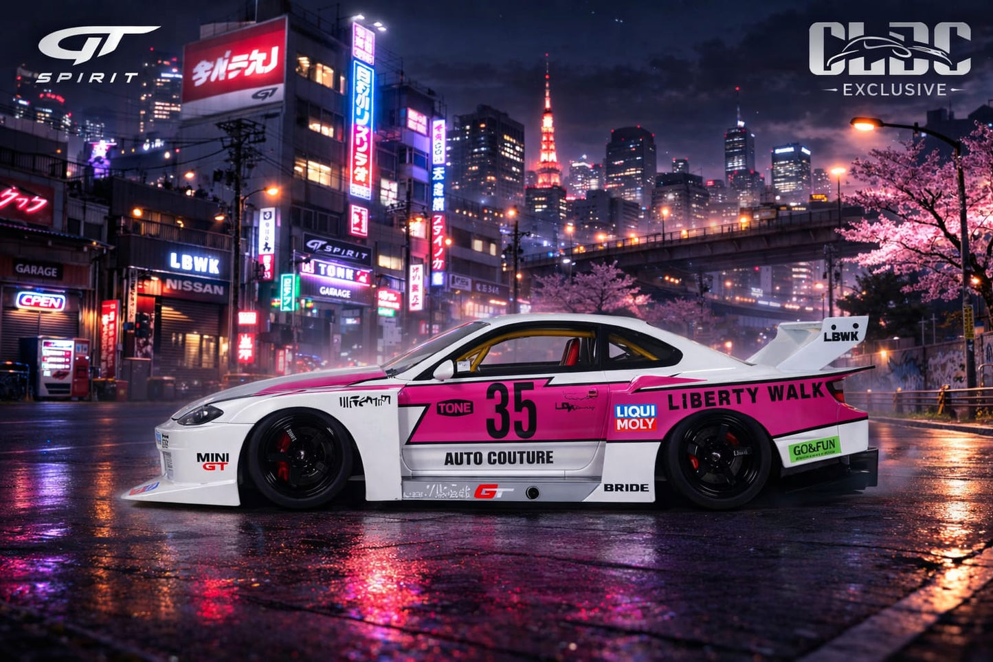 GT Spirit 1/18 Nissan Silvia (S15) LB-Super Silhouette - CLDC Exclusive Release