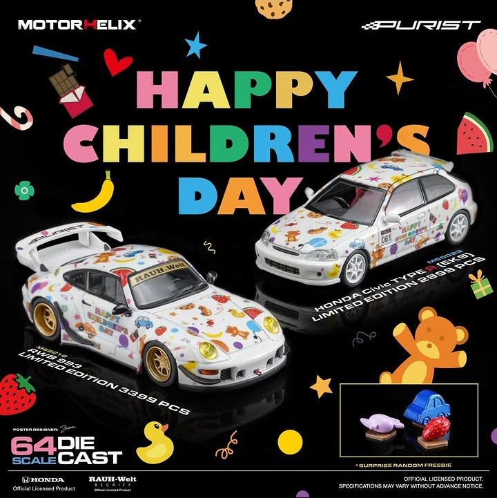 ⚠️ PRE ORDER ⚠️Motorhelix 1/64 RWB 993 - Children's Day Special Edition
