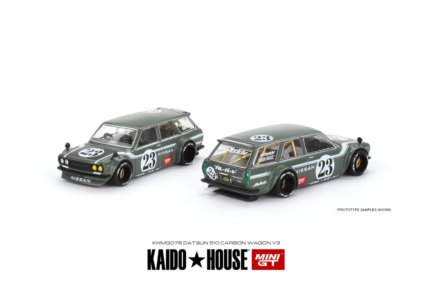 Mini GT x Kaido House 1/64 Datsun 510 Wagon - Carbon V3