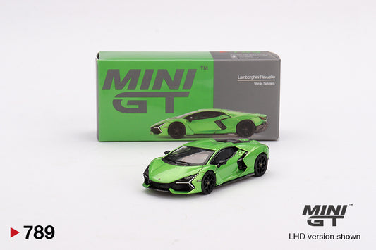 Mini GT 1/64 Lamborghini Revuelto (#789) - Verde Selvans
