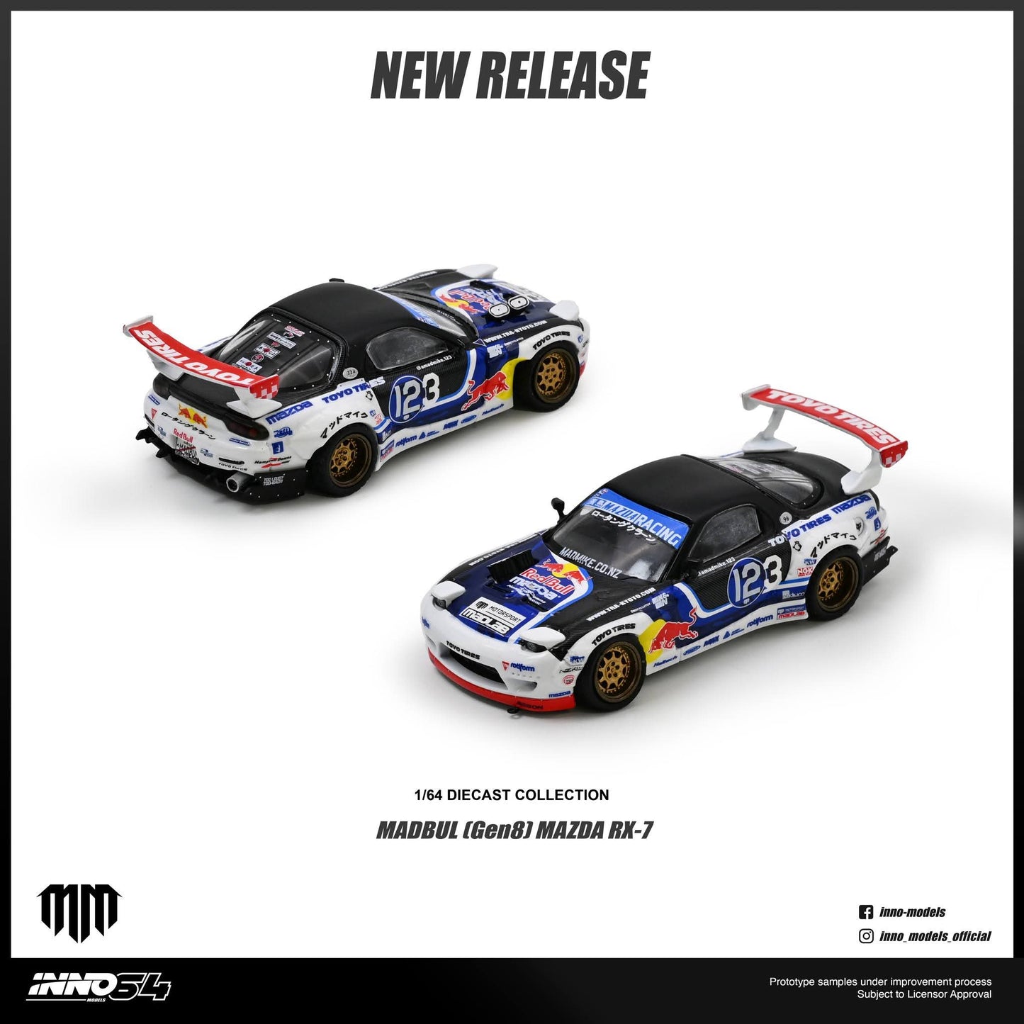 ⚠️ PRE ORDER ⚠️ Inno64 1/64 Mazda RX7 - MADBUL