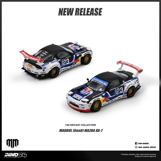 ⚠️ PRE ORDER ⚠️ Inno64 1/64 Mazda RX7 - MADBUL