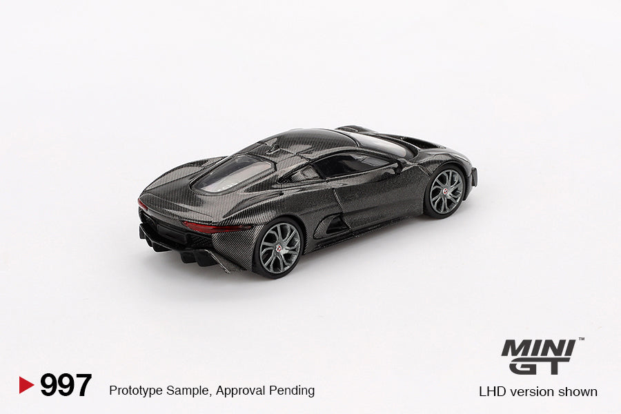 Mini GT 1/64 Jaguar C-X75 Test Car (#997) - Carbon Fiber