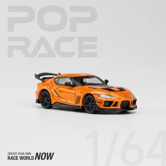 Pop Race 1/64 Toyota GR Supra - Darwin Pro 66G WBK Supra Orange