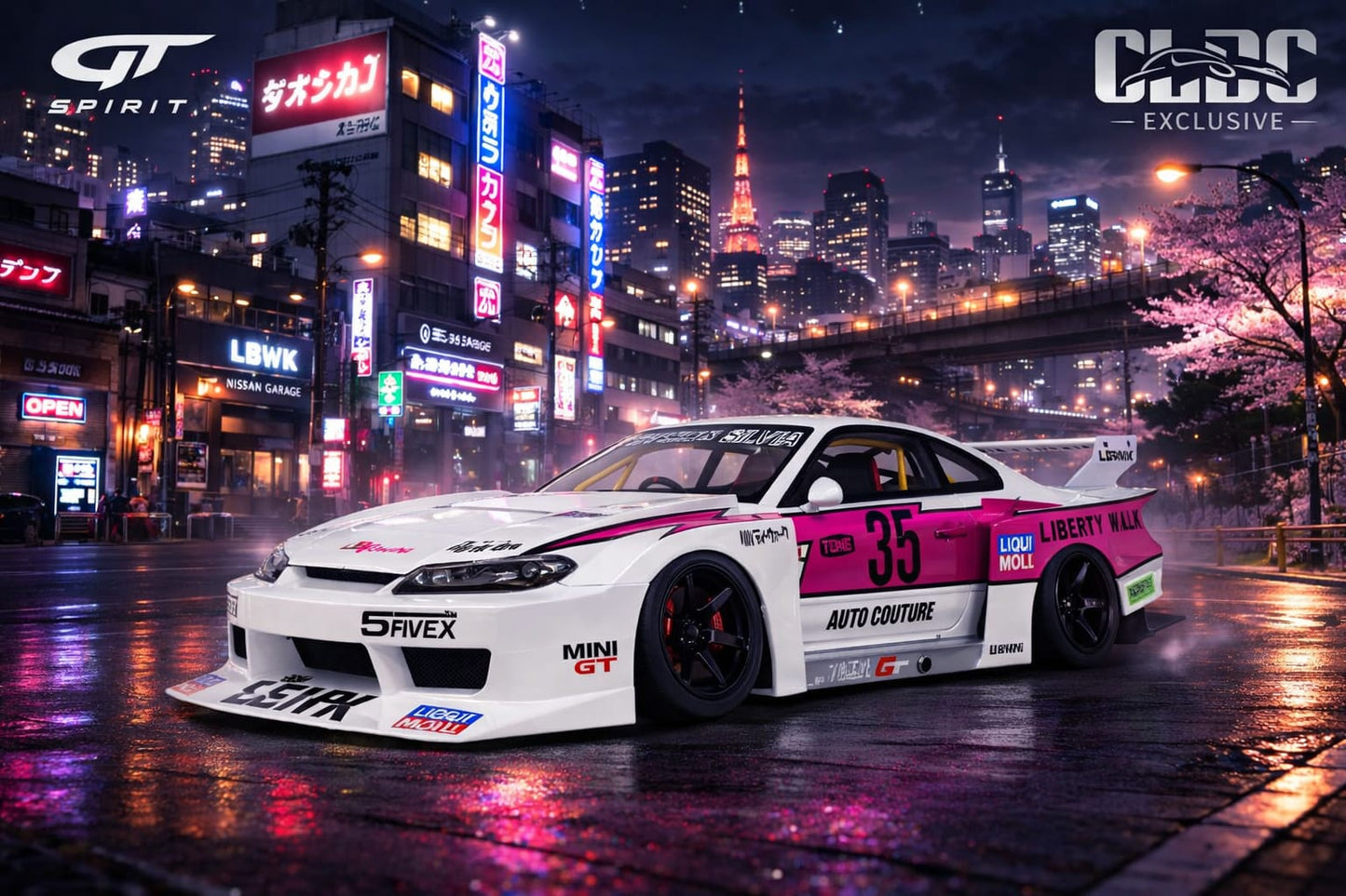 GT Spirit 1/18 Nissan Silvia (S15) LB-Super Silhouette - CLDC Exclusive Release