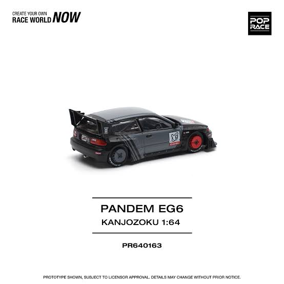 Pop Race 1/64 Pandem Honda Civic EG6 - Kanjozoku