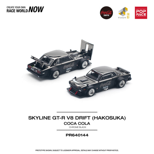 Pop Race 1/64 Nissan Skyline V8 Drift Hakasuka - Coke Zero